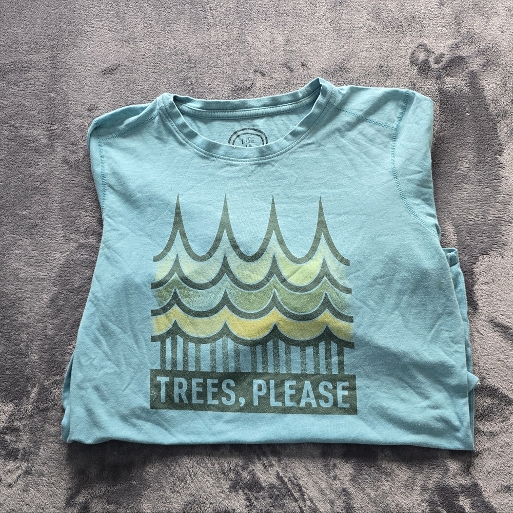 Life Is Good "Trees, Please" Long Sleeve Size Medium